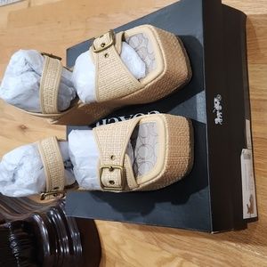 COACH RAFFIA PLATFORM  (Maxi dress ready)